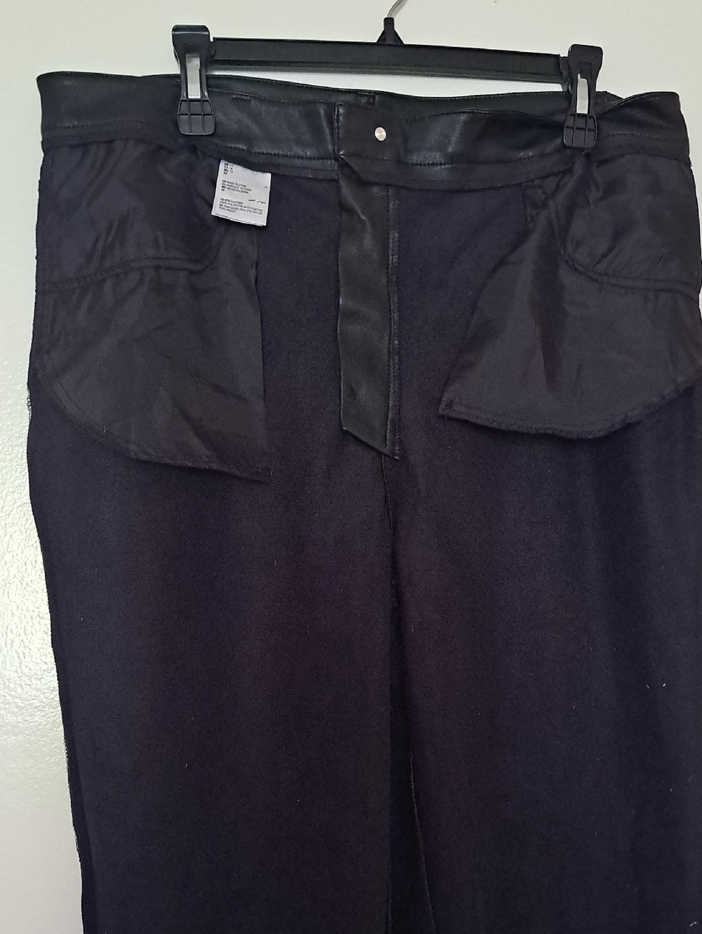 I'N'C INTERNATIONAL CONCEPTS IBlack Faux Leather Skinny Pants - Picture 9 of 10